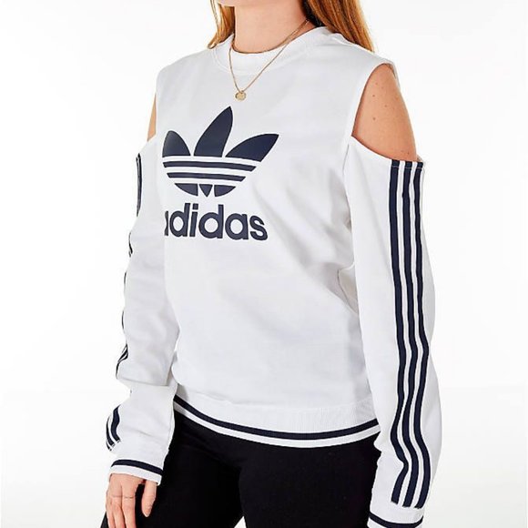 adidas Sweaters - Adidas Originals Cold Shoulder Cutout Sweater Size Medium